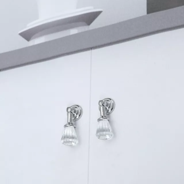 Elegant Crystal Pendant Knob Drawer Cabinet Dresser Door Wardrobe Pull Handle
