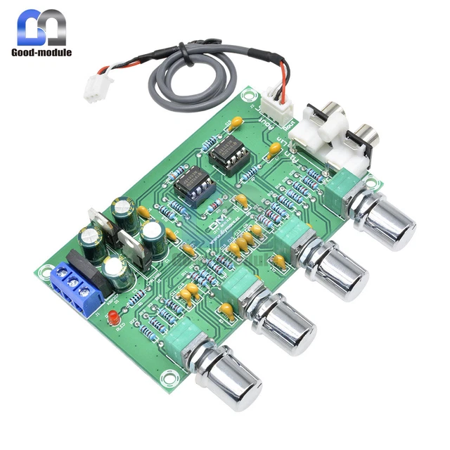 12V 2.0 PREAMP Stereo HIFI NE5532 Tone Board Preamplifier Dual op amp ...