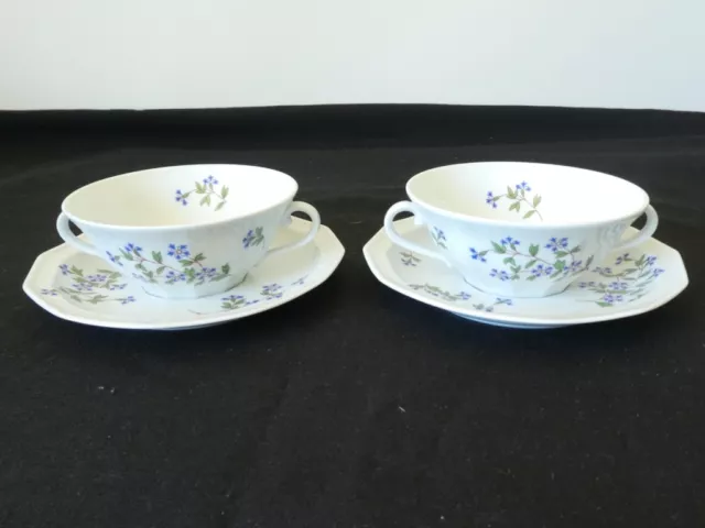 Paire de Dejeuner tasse et sous-tasse en porcelaine LIMOGES BERNARDAUD Léman