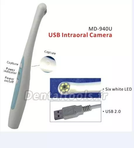 C Caméra intra orale Dentaire Dental intraoral Camera USB 1/4'' CMOS 6 LED