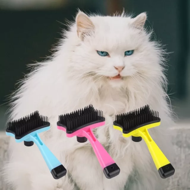 Self Cleaning Dog Cat Slicker Brush Grooming Undercoat Comb Shedding Tool Hair
