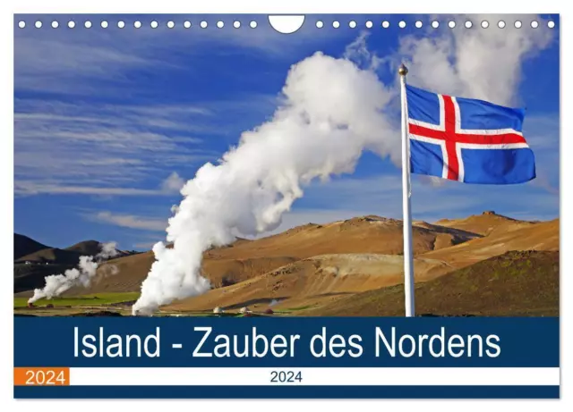 Island - Zauber des Nordens (Wandkalender 2024 DIN A4 quer), CALVENDO...