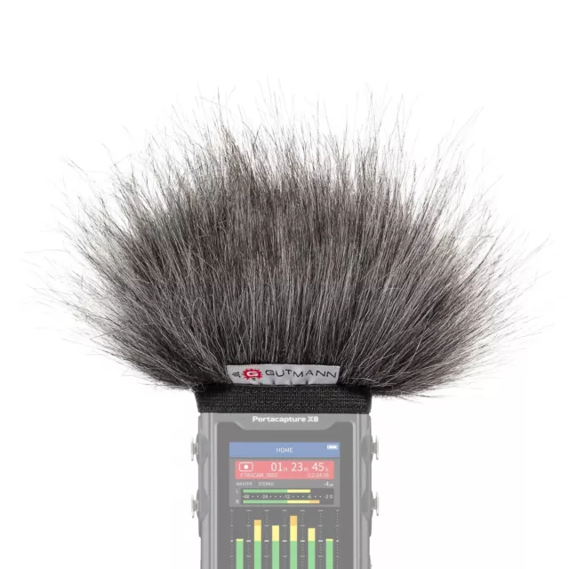 Gutmann Microphone Fur Windscreen Windshield for Tascam Portacapture X8 GREY