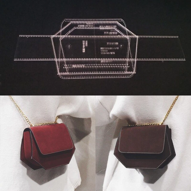 DIY ACRYLIC LEATHER Shoulder Bag Template Sewing Pattern DIY