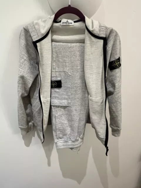 STONE ISLAND JUNIORS Boys Grey Tracksuit Age 14 90.00 PicClick UK