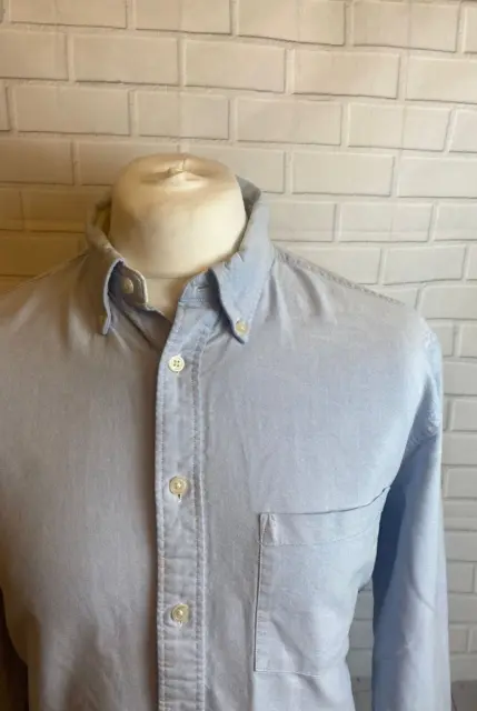 Camicia Charles Tyrwhitt GRANDE 16,5" vestibilità regolare blu Oxford polsino con bottoni