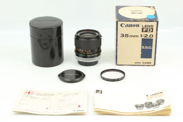 [MINT in Box] Convective A Canon FD 35mm f/2 s.s.c ssc Wide Angle MF Lens JAPAN