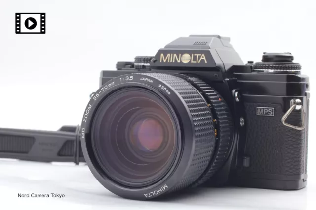 Video [Cerca de MINT] Minolta Nueva cámara de película SLR X-700 MPS Negra...
