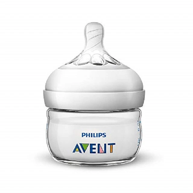 Avent Biberon Natural Anti-Colica 60 ml Trasparente Silicone