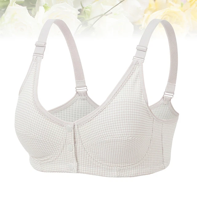 Soutien-gorge d'allaitement imprimé à carreaux gris sous-vêtements en dentelle