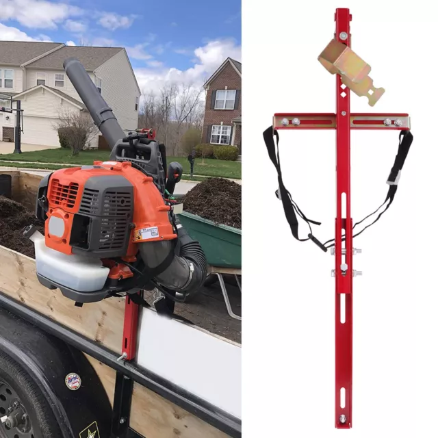 Trailer Backpack Blower Holder Rack Compatible with Open and Enclosed Lawn La...