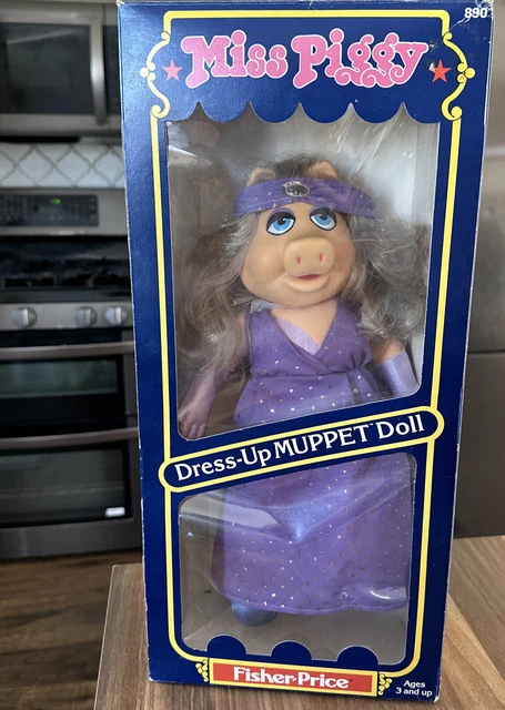 1981  MISS PIGGY DRESS-UP MUPPET DOLL 14" FISHER PRICE Jim Henson NRFB