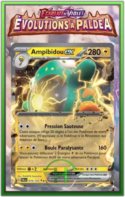 Ampibidou EX - EV2:Évolutions à Paldea - 079/193 - Carte Pokémon Française Neuve
