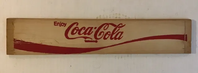 Vintage Coca-Cola, Coke Wooden Case Piece 18” X 3 1/2”