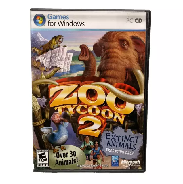 Zoo Tycoon 2: Extinct Animals (PC, 2007) Expansion Pack Complete