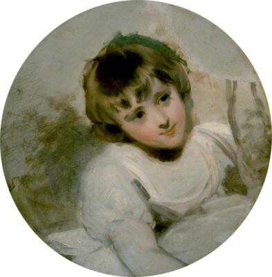 Oil painting baby little girl in white A-Child-Thomas-Lawrence free shipping art