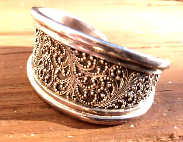 Sterling Silver Fancy Cuff Bracelet Lois Hill Sterling Silver Fancy Cuff Bracelet Lois Hill