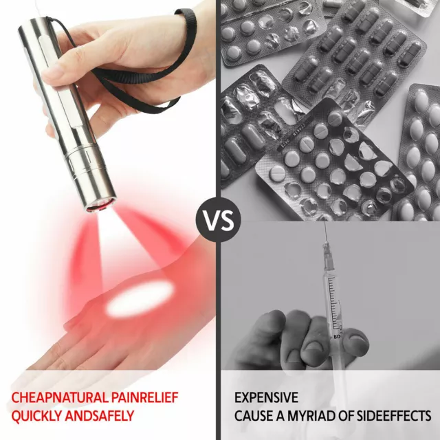 Dispositivo de terapia de luz roja para alivio del dolor 630 / 660 / 850nm lámpara infrarroja de mano