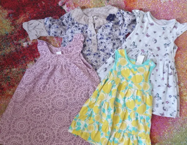 🪡 9-12 Months Girl Dress Bundle Summer Mix Brands Inc H&m