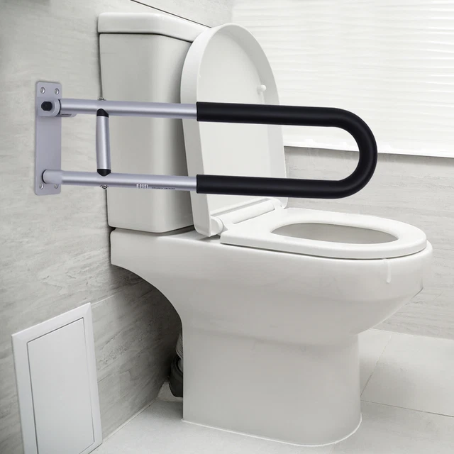 Maniglia pieghevole WC maniglia di supporto a parete ausilio per alzarsi WC staffa per alzarsi maniglia di supporto 90° 2