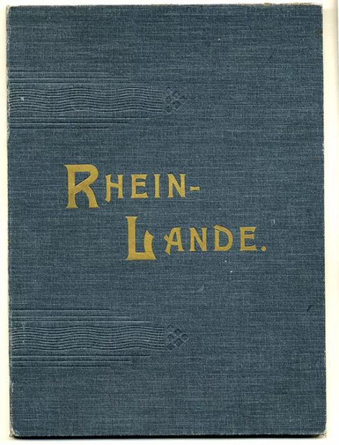 Rhein Schiffahrt Burgen Mainz Bingen Bonn Köln Düsseldorf Foto Mappe 1896