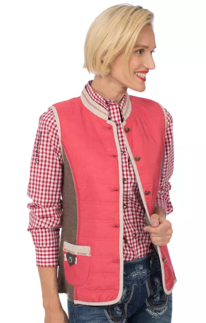 Spieth Wensky Traditional Costume Outdoor Vest Herma Quilted / Walk Red