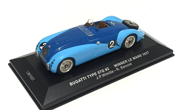 A531 Spark 18LM37 Caja Vacío 1:18 para Bugatti Tipo 57G #2 Winner Le