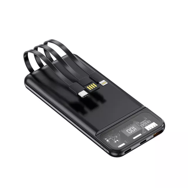 Powerbank 20000mAh Baseus USB Typ C Micro Ladegerät Akku Weiss für Handy