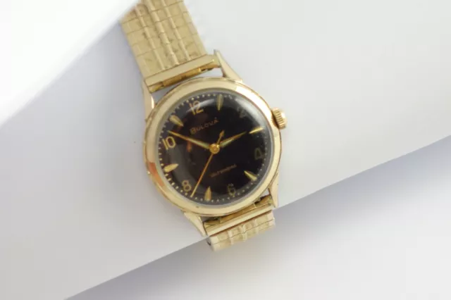 Original Vintage 1959 Bulova Midnight Clipper Watch NOS JB Band Works! 31MM