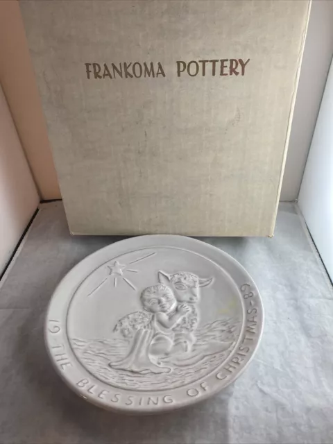 Frankoma Pottery 1989 “The Blessings Of Christmas”  8-1/2 Collectible Plate