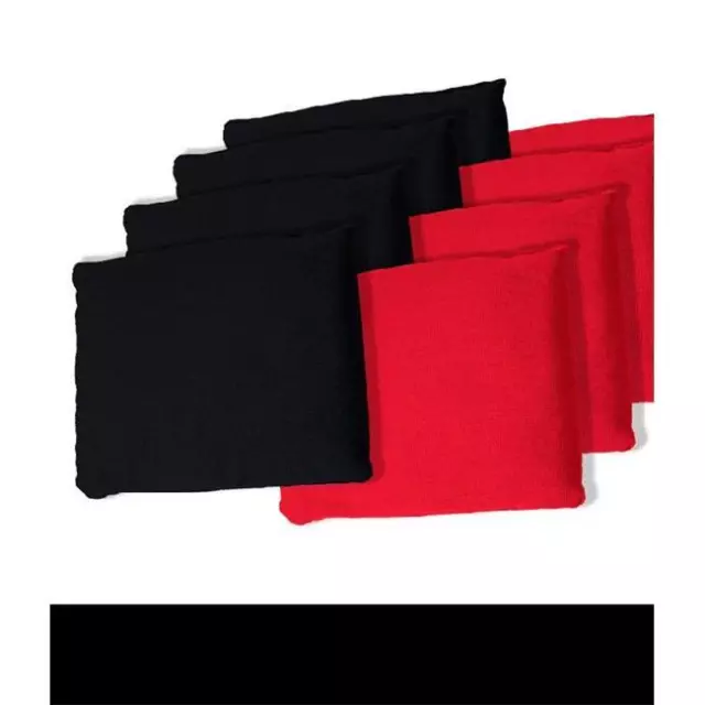 Black and Red Cornhole Bags  Set of 8