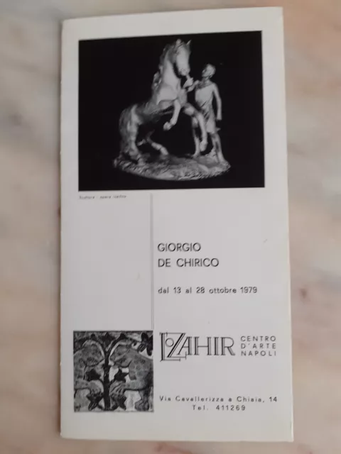 Depliant Mostra Giorgio De Chirico Lo Zahir Centro D'arte Napoli 1979
