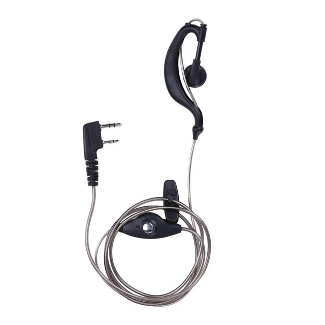 Cuffie microfono PTT nere 2 pin per radio QUANSHENG HYT UV T7P2