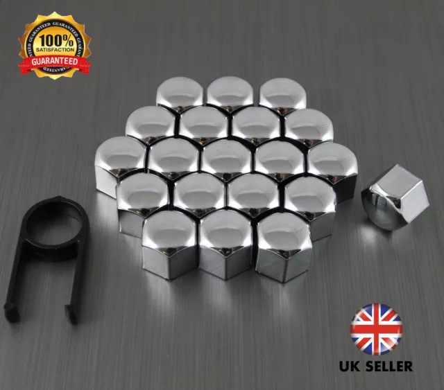 20 Car Bolts Alloy Wheel Nuts Covers 17mm Chrome For  Audi A6 C7