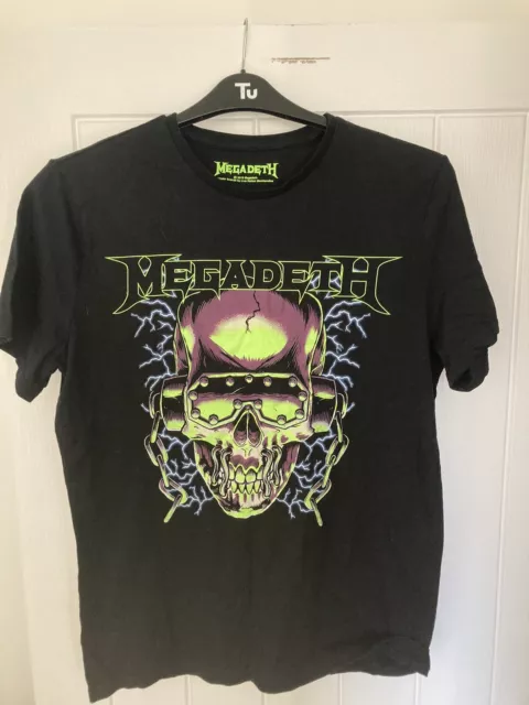 Megadeth 2019 Flourescent Skull T-shirt (Medium)