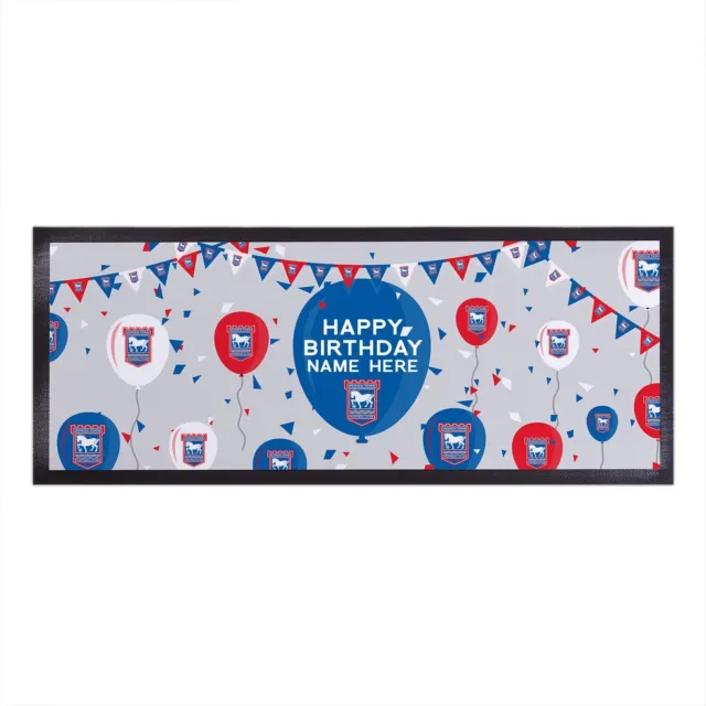 Ipswich Town FC Officially Licensed - Birthday - Personalised Bar Runner