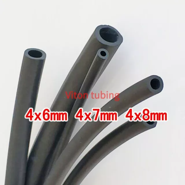 2M 4mm id Fluorine rubber hose FKM tube Viton tubing FPM pipe fluororubber tube