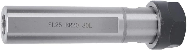 SL25-TER20-80L Collet Chuck Holder Straight Shank Lathe Machine Tapping Tool