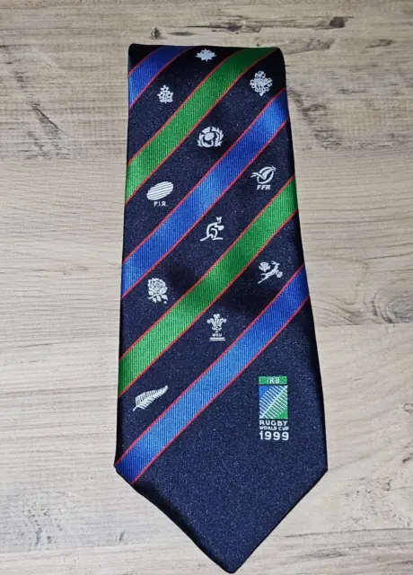 Vintage IRB Rugby Union World Cup 1999 Neck Tie Made In UK VGC
