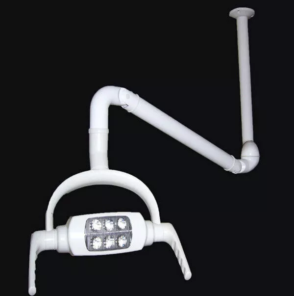 Ceiling-Mounted Dental Light Oral Operating Lamp Exam Light 6 LED Lens with Arm