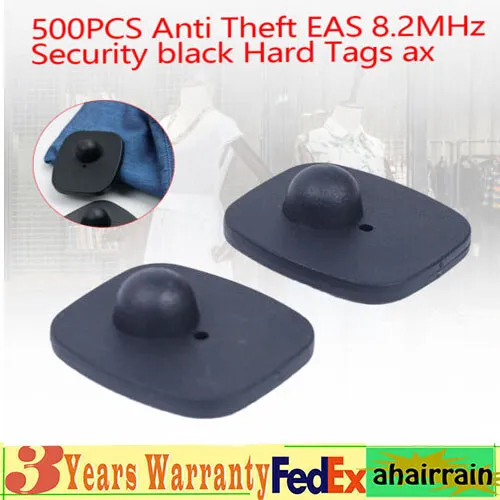 500pcs Mini Hard Tags W/ Pins EAS Clothing Security Anti-Theft Sensor 8.2Mhz NEW