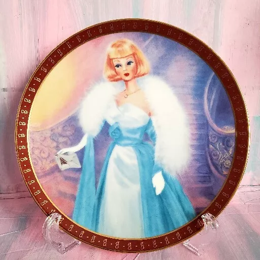 Vtg Danbury Mint Barbie Collector Plate Excellent Condition 1966 Debutante Ball