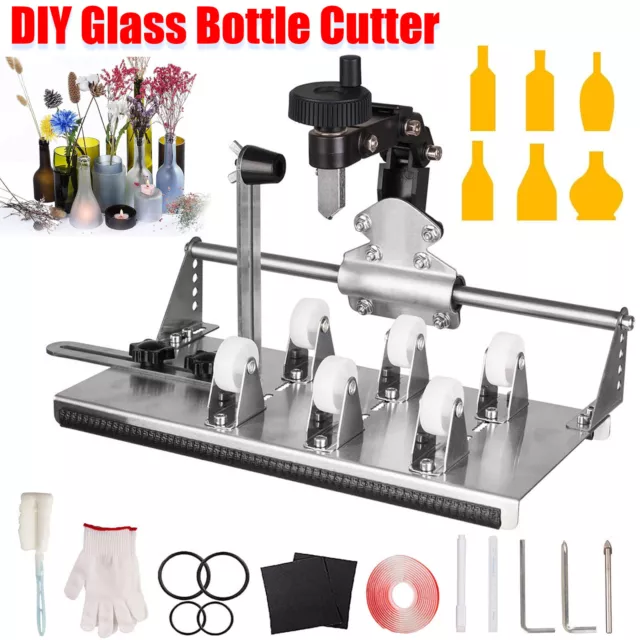 DIY Glass Bottle Cutting Tool Upgraded Round Square Oval Glassbottle Cutter Set 2