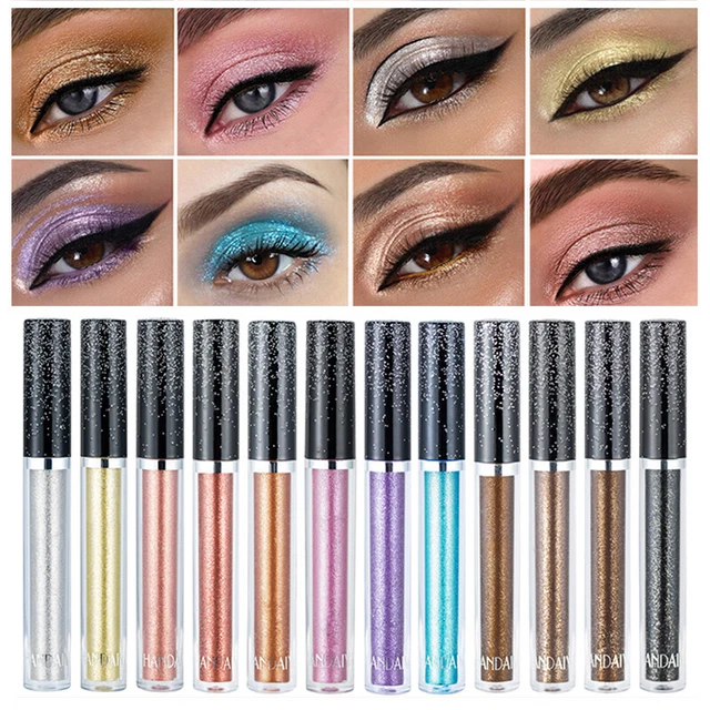 Sombra de ojos líquida diamante resistente al agua brillo maquillaje elegancia ◑
