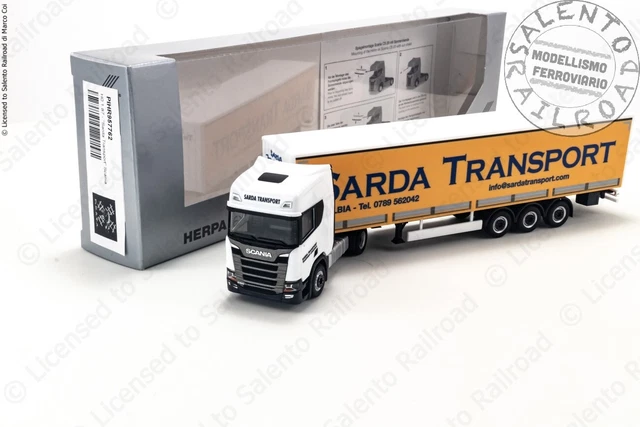 Lot Herpa 1:87 - 4 Camions Scania, Mercedes, Renault + 2 Remorques - Occasion