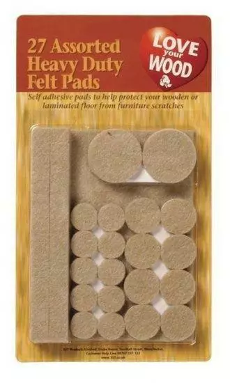 27 Piece Heavy Duty Felt Protector Pad Furniture Protect Floor Wood Laminate 3