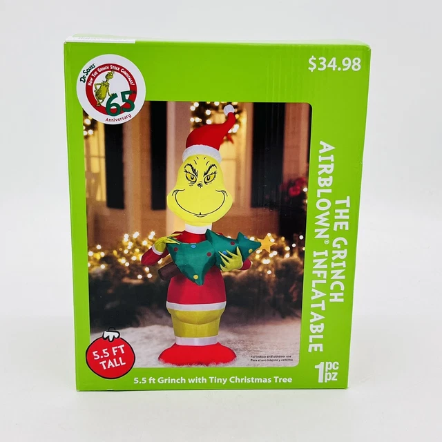 The Grinch w/ Christmas Tree Airblown Inflatable 5.5 Feet Christmas Yard Decor The Grinch w/ Christmas Tree Airblown Inflatable 5.5 Feet Christmas Yard Decor