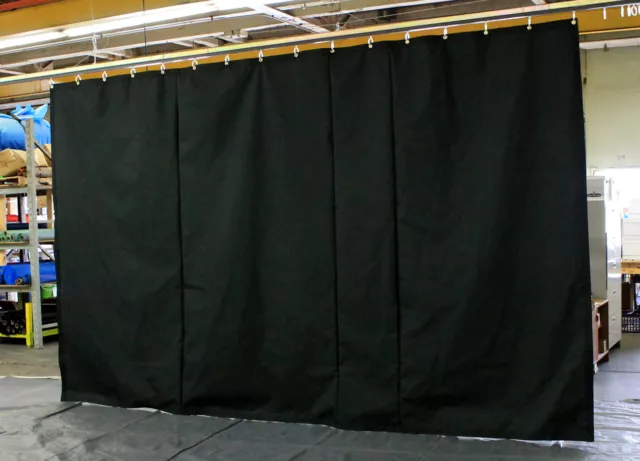 Black Stage Curtain/Backdrop/Partition, 10 H x 15 W, Non-FR