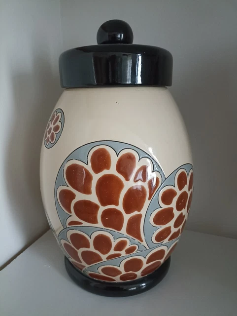 Rare pot époque Art déco en céramique signé MONTIERES Amiens