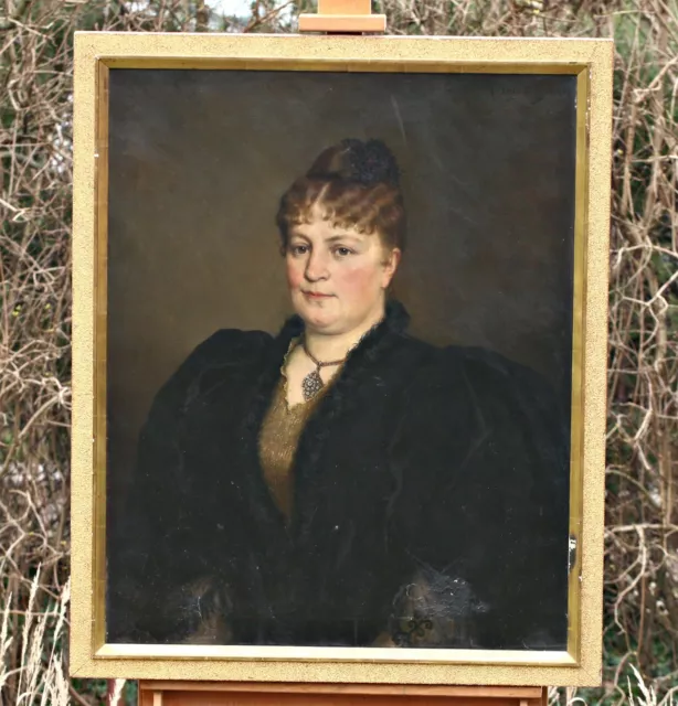 Robert  Beyschlag (1838-1903) Porträt von Emilie Butz geb.26.5.1847 in Augsburg